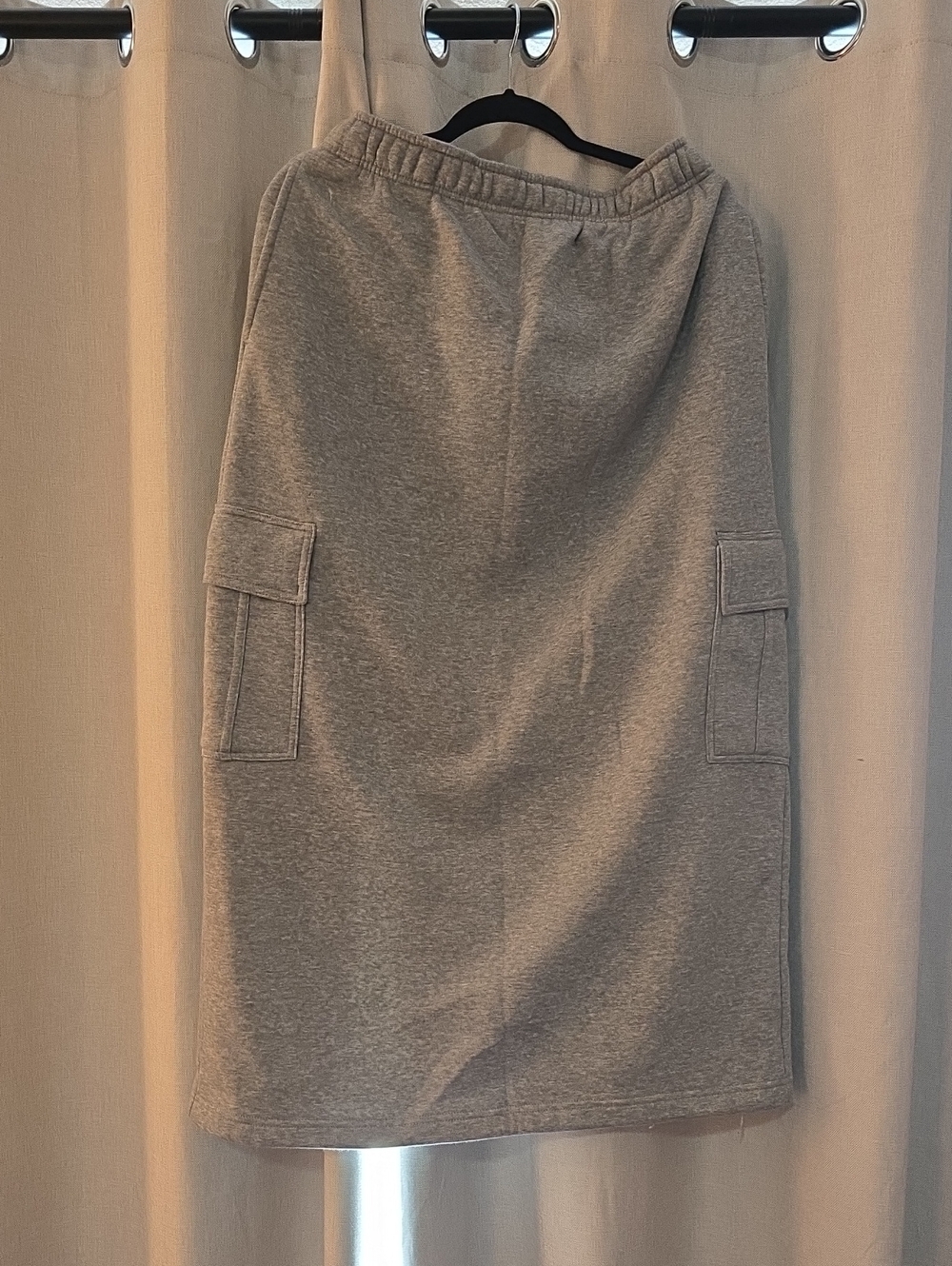Kyodan Gray Cargo Pocket Midi Skirt